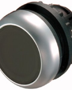 Push button front M22 black M22-D-S